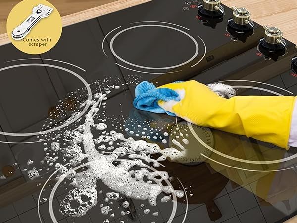 Стъклокерамичен плот за вграждане 4 зони 60см 6000W, Disaenvir