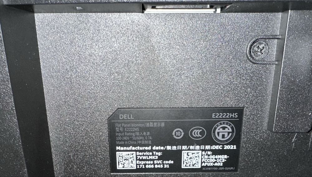 Monitor Dell E2222HS 21.5" Full HD