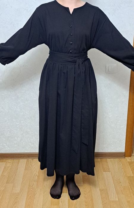 Платье женское х/б, с поясом.