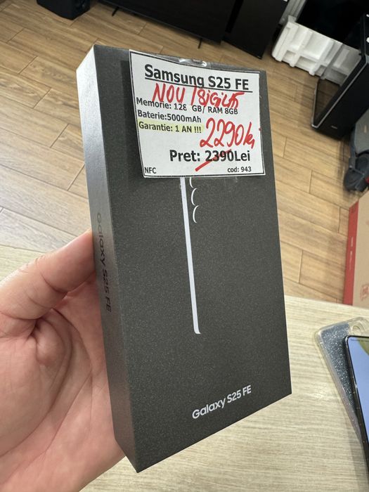 Telefon Samsung S25 FE 128GB nou sigilat garantie 1 an