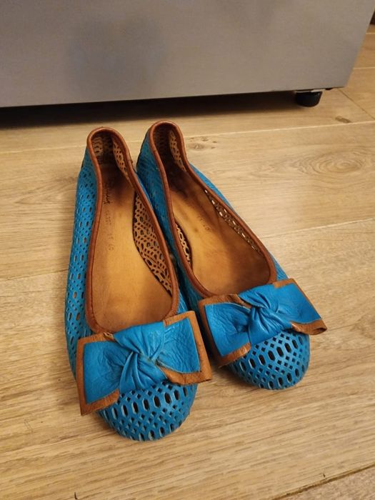 Балетки бирюзовые