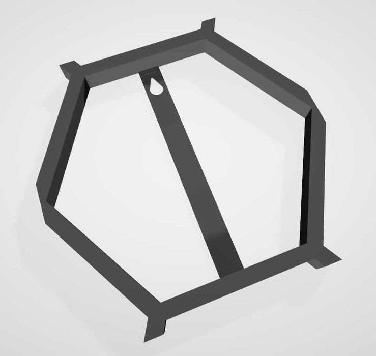 Hexagon Lună – Artă decorativă de perete