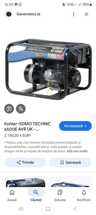 Generator kohler SDMO Technic 6500E