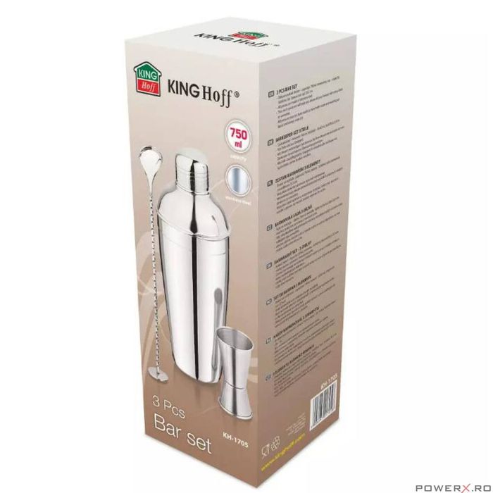 Set ustensile cocktail, 3 piese,pentru barmani, KingHoff