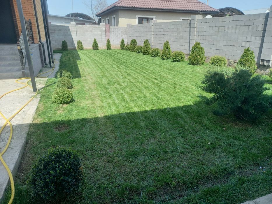 Стрижка газона. Покос травы.