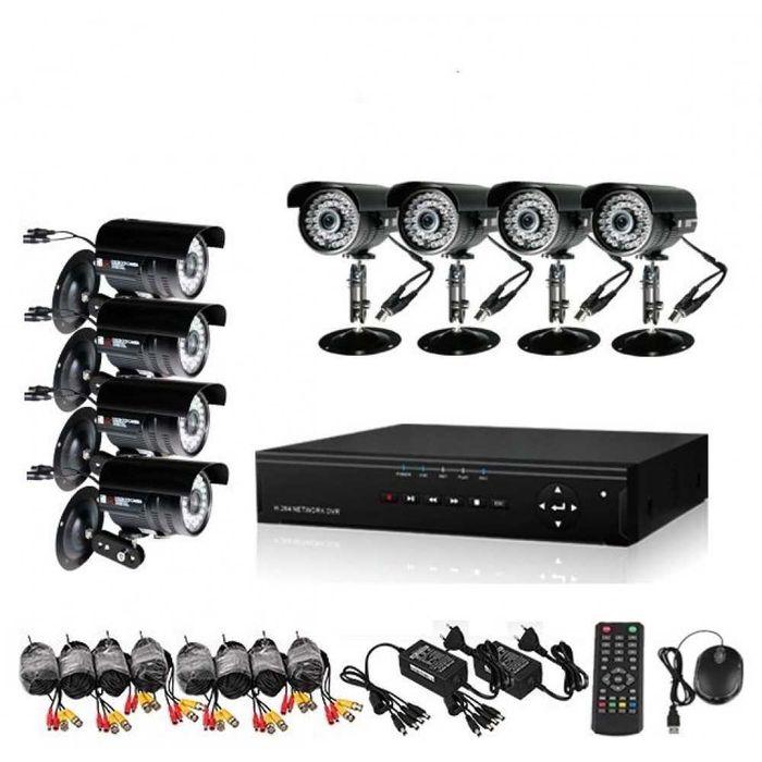 ***ПРОМОЦИЯ*** Фабричен пакет с 8 камери и кабели-"CCTV"Комплект