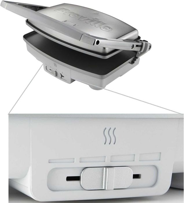 Сандвич тостер Breville Panini VST071X-01, 1000 W, DuraCeramic, 2-3 сандвича, Сребрист