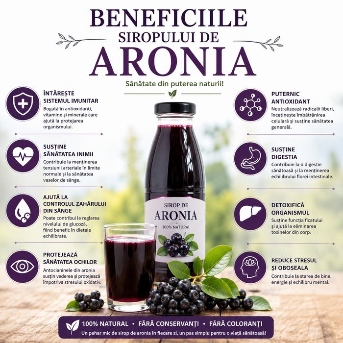 Sirop de aronia  fara conservanți!