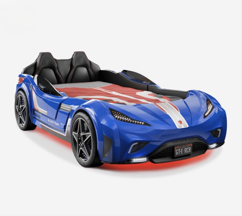Детско легло - кола GTE Синьо 100/190см