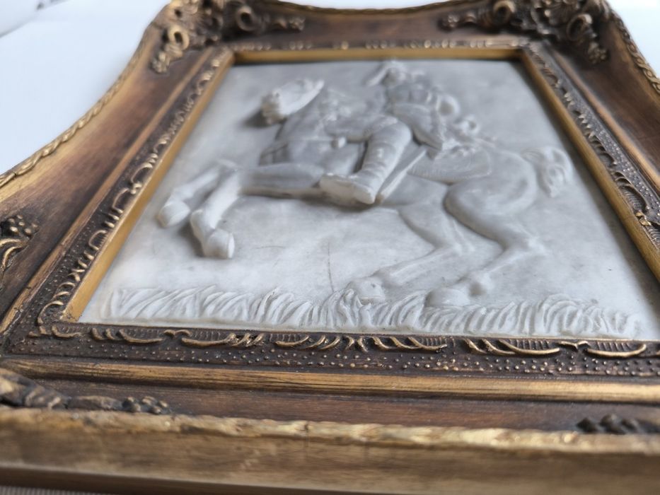 Продавам стара Френска каменна картина от мраморен прах " Napoleon "