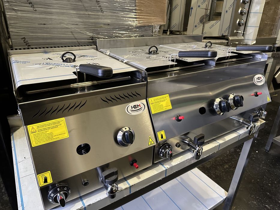 Friteuza Gaz Cu Termostat Reglabil Si Robinet De Scurgere IN STOC