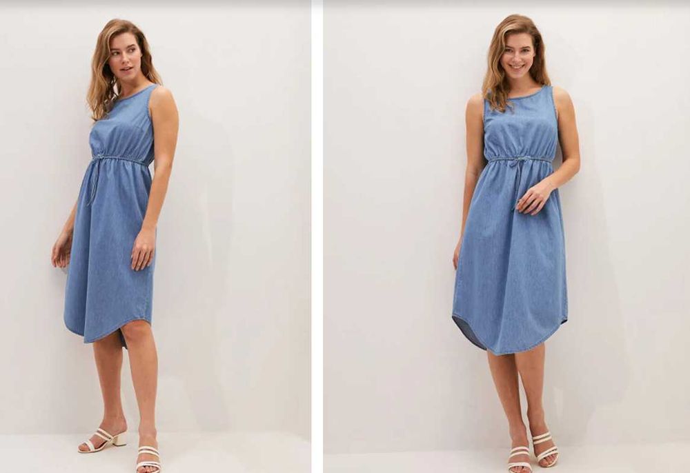 Чисто нова Waikiki дънкова рокля от много тънък деним