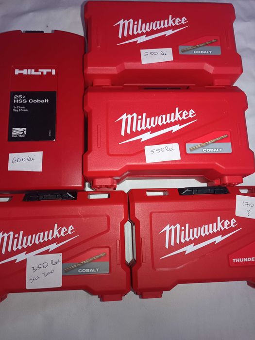 Burghie milwaukee, hilti cobalt
