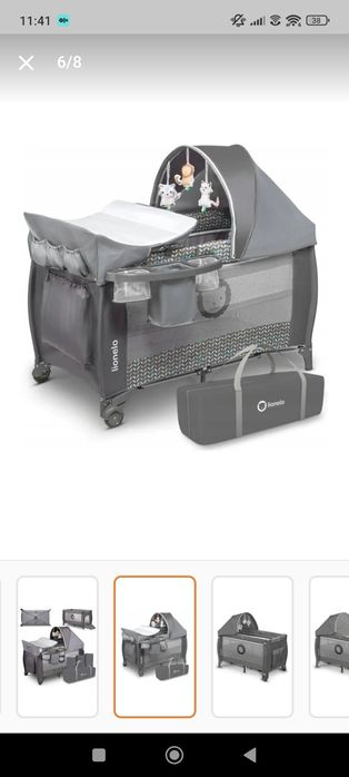 Pătuț pliabil Lionelo Sven + saltea