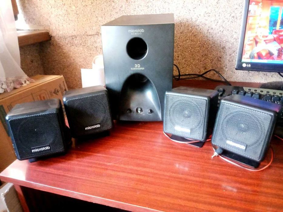 Компьютер ПК, Блок питания, калонки, клавиатура, мышь