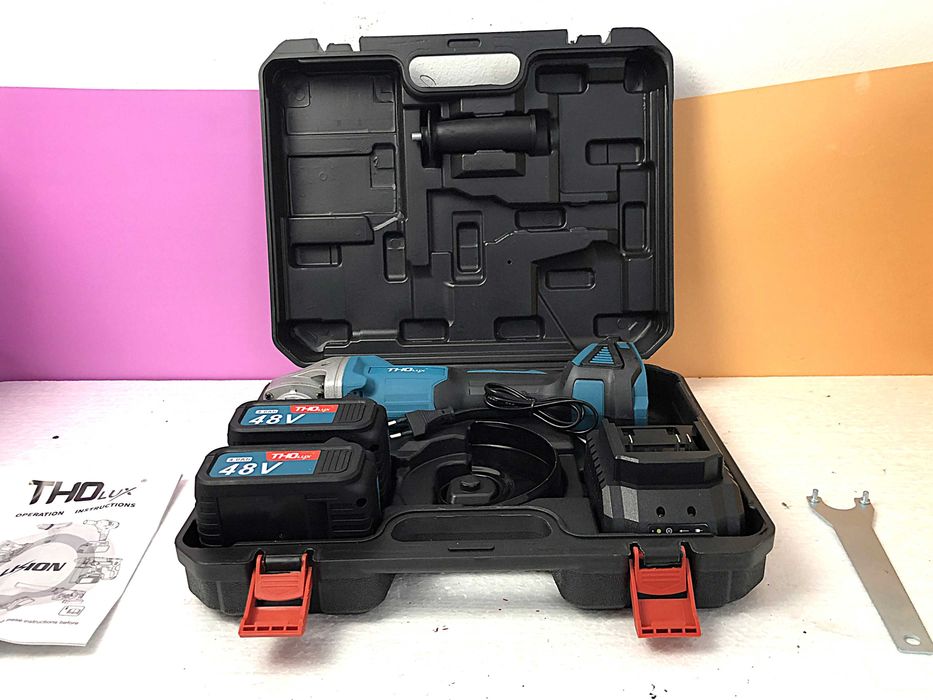 Flex pe baterii 48V, disc 125mm, 2 acumulatori, 399 lei