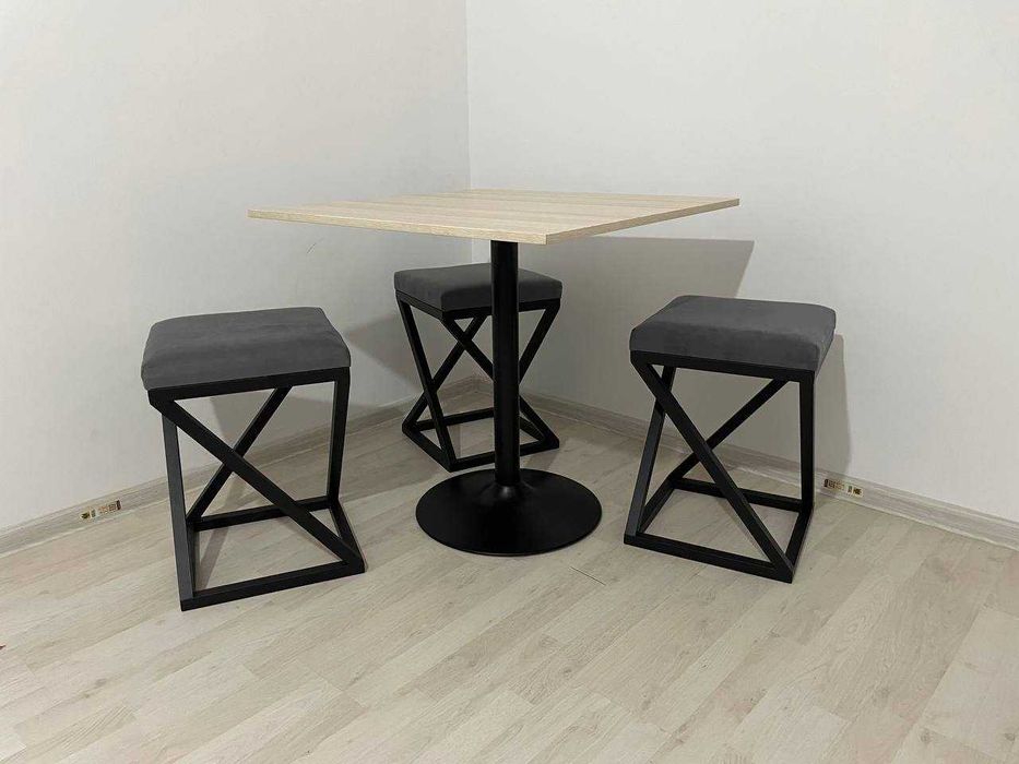 Стол и стулья из массива и металла. Под заказ. В кухню и гостиную.