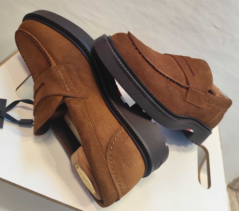 Pantofi loafer 40.5 41 penny Tomy Hilfiger NOI piele naturala moale