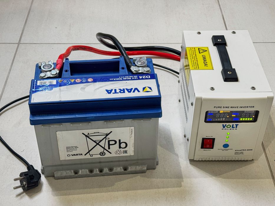 UPS VOLT 500W 800VA pentru centrala termica , baterie externa, sinus pur