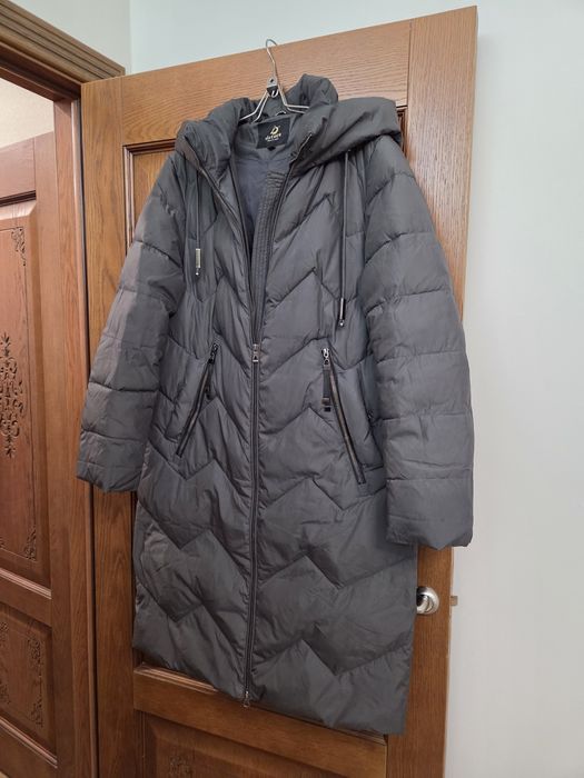 Тёплая длинная куртка, размер 50-52