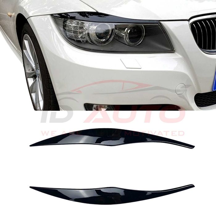 Вежди за фарове - BMW E90/ E91 (2008-2011) фейс - черен гланц