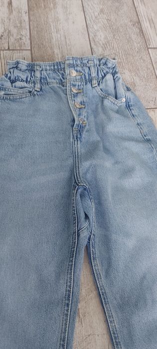 Дамски дънки paperbag ZARA