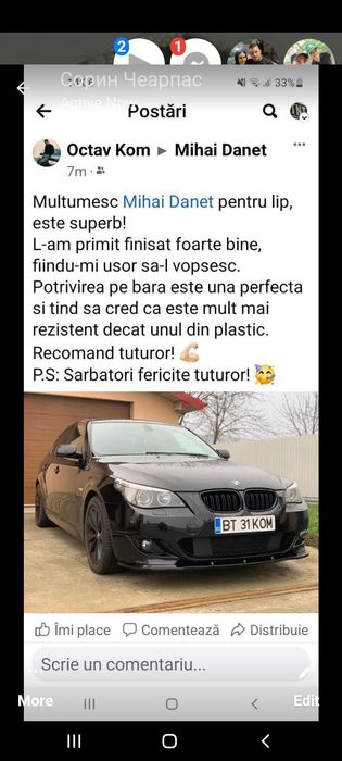 Lip prelungire bmw e60 e61 bara fata m pack  tech