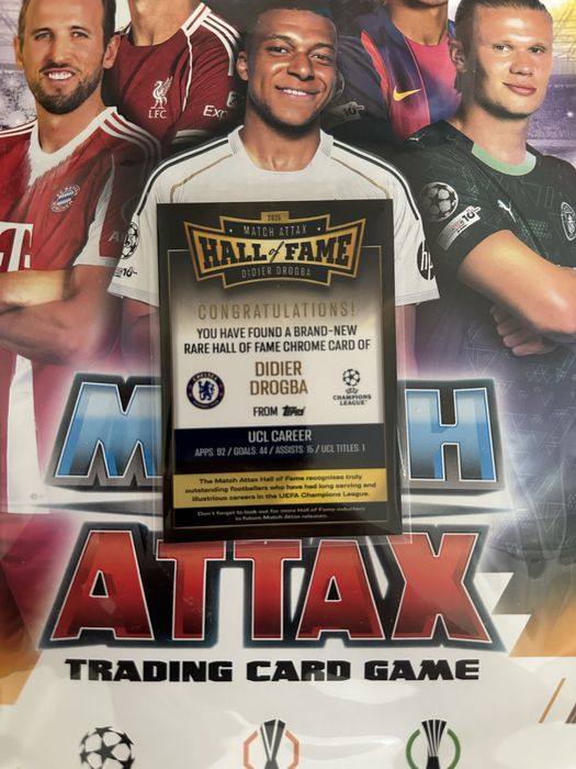 Cartonas Hall of Fame Drogba Chelsea Match Attax Topps UCL 2025/2026
