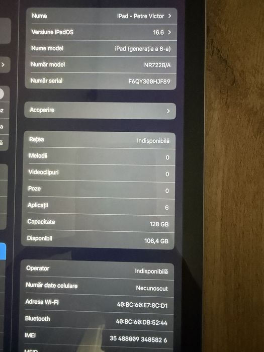 Ipad 6th gen 128Gb