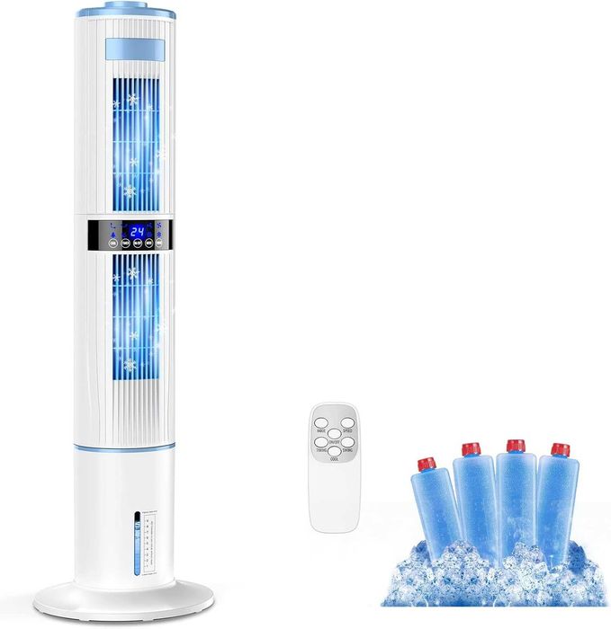 Aparat de răcire portabil Aptorlty 4 în 1 (ventilator / purificator / umidificator / cooler evaporativ), 65 w, flux de aer puternic