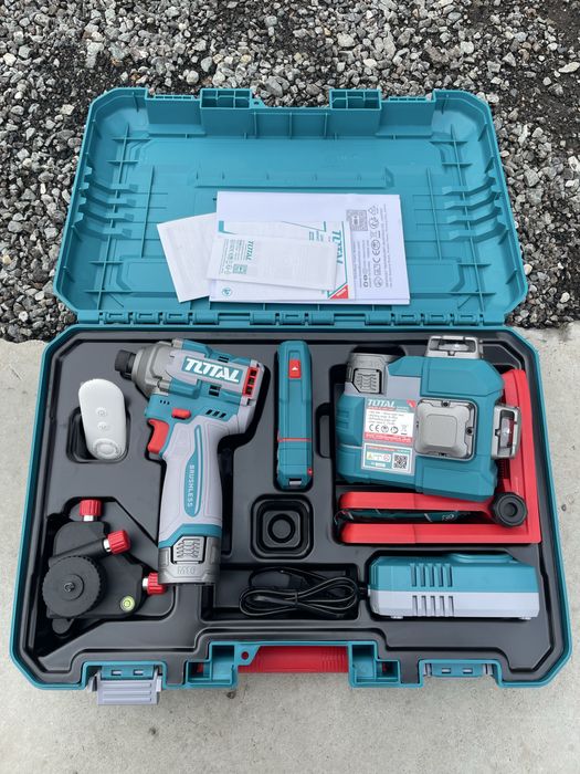 Nivela Laser 360 grade raza verde + autofiletanta Total