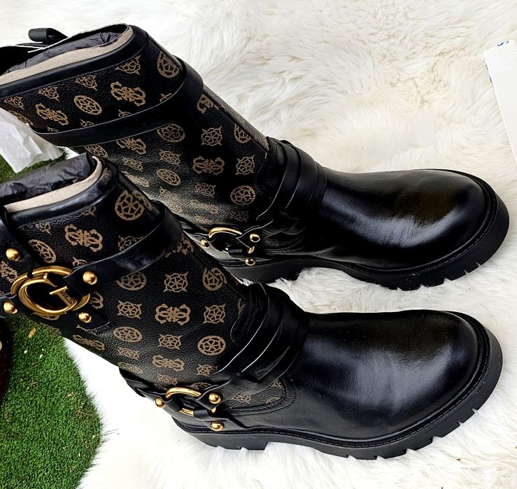 Guess оригинални дамски ботуши челси естествена кожа