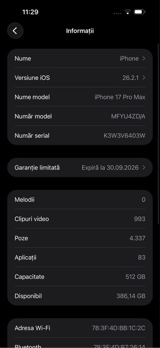 Iphone 17 pro max 512 gb
