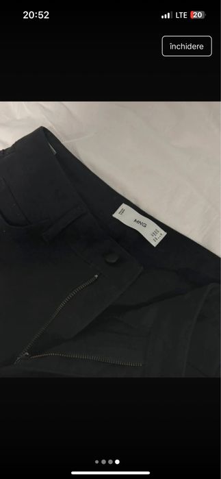 pantaloni evazati de material Mango, eleganti