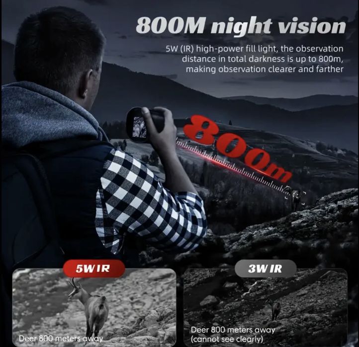 Цифров Монокъл за нощно виждане до 800 метра