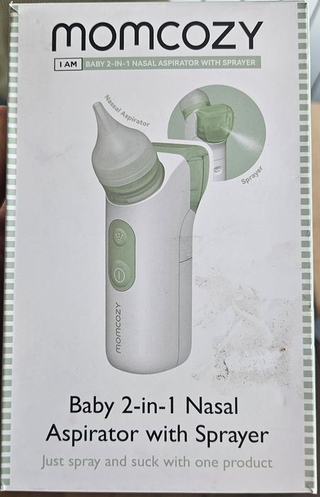 Автоматичен аспиратор за бебешки нос Momcozy 2-в-1 (аспирация + спрей)