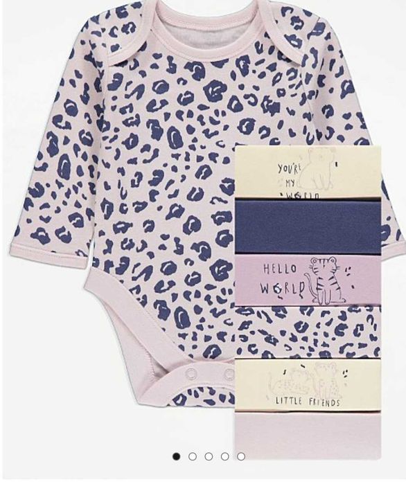 Боди с дълъг ръкав George 6-9 м 7 бр