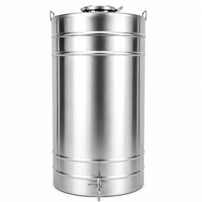 Butoi INOX 150 L cu capac clamp si garnitura, cadou robinet din INOX NOU Garantie Livrare rapida