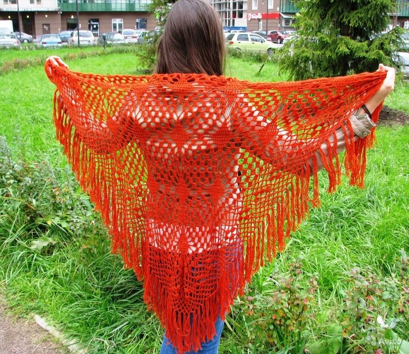 Продам шали ручной вязки