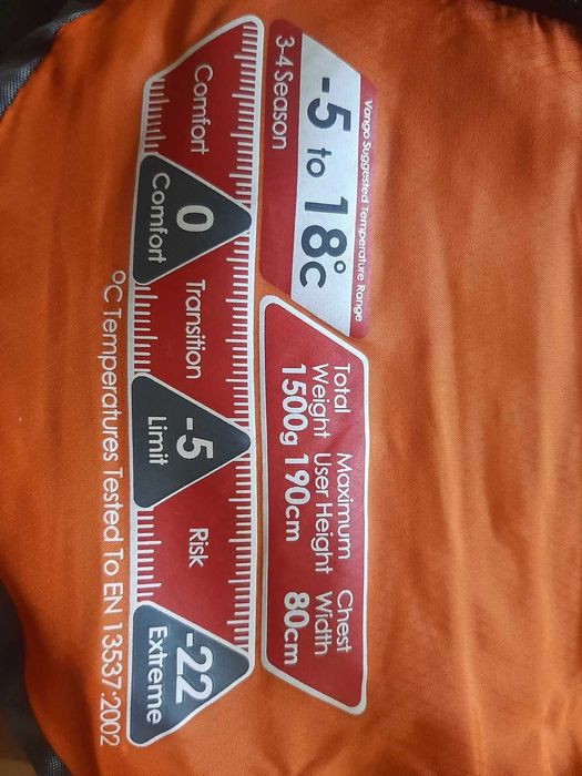 Продавам спален чувал VANGO Ultralite 900 - тип мумия, 150 лв.