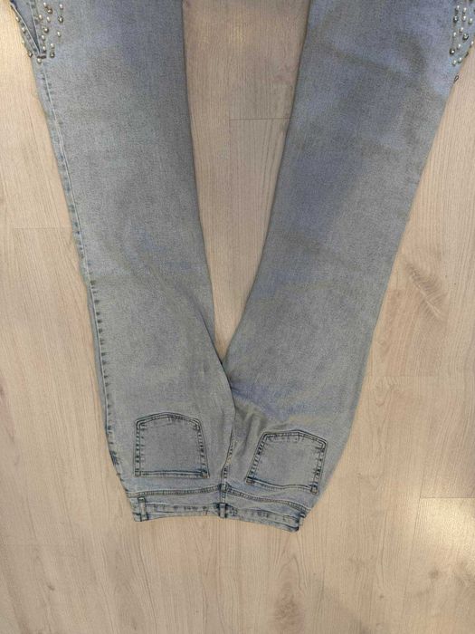 Denim City Светло Сини Дънки с Перлички