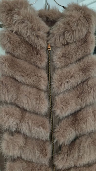 Шуба жилетка песец