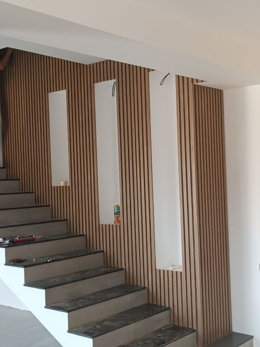 МДФ деккор панел и плинтус установка