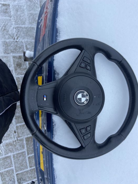 Volan M piele originala Bmw E60 E61 cu buton start 2005-2010