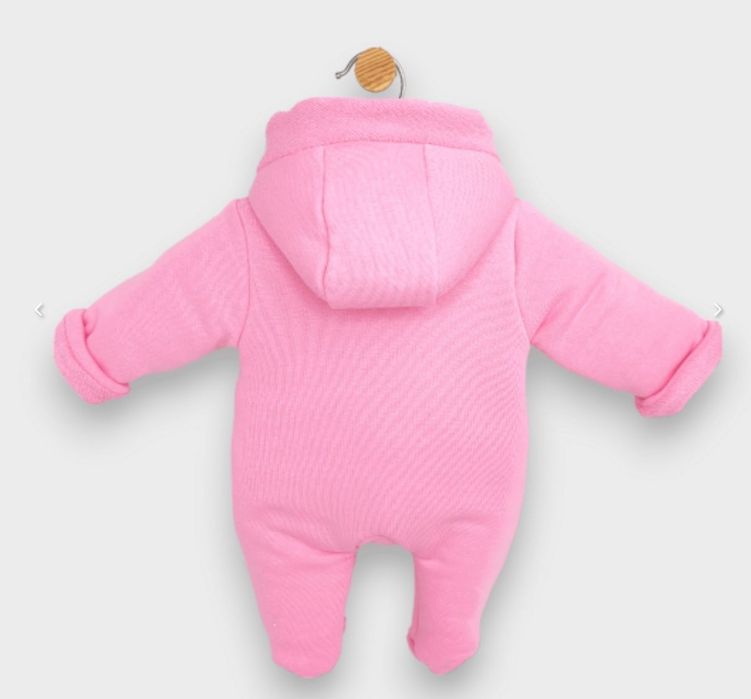 Бебешки розов ватиран гащеризон