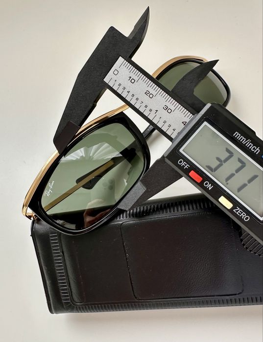 Ray-Ban B&L USA Vintage XL – 60мм G15 стъкло, черно/златно, ТОП състояние
