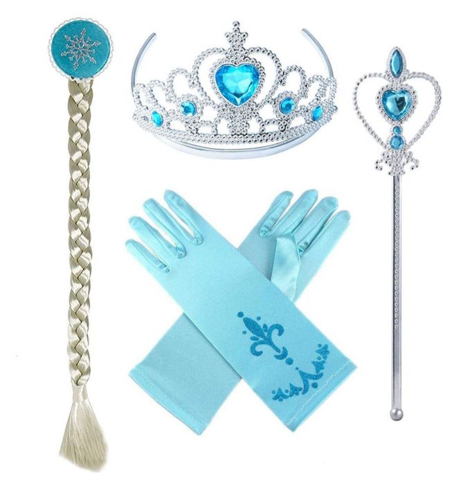 Рокля на Елза,аксесоари на Елза и перука на Елза