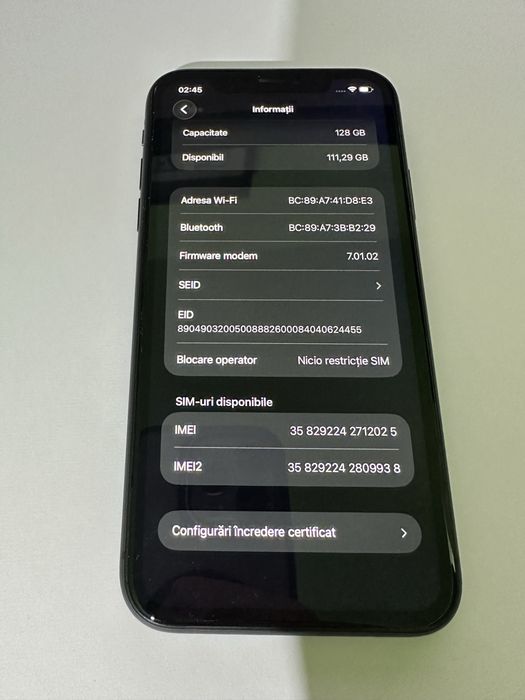 Vand iphone 11 128 Gb impecabil