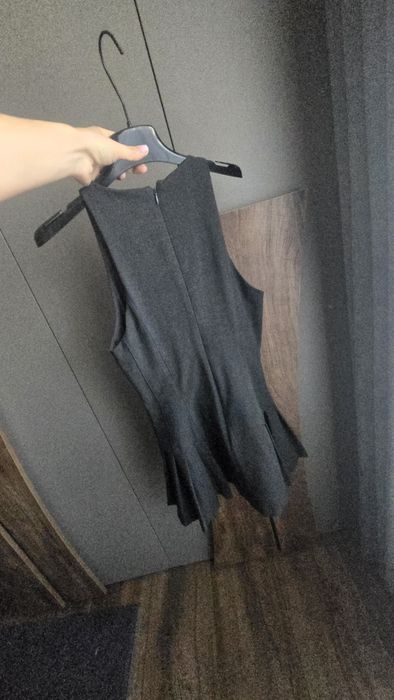 Рокля Зара сива плисе