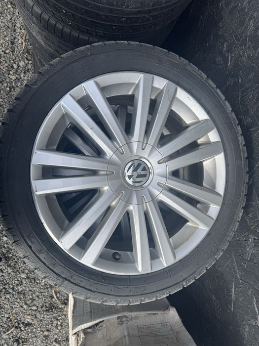 Jante aliaj originale VW / R17 / 5x112 / Cauciucuri noi